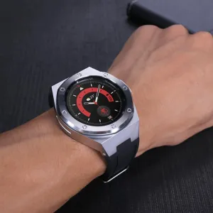 Alloy Cover Rubber strap Luxury Modification Kit toll Case band For Samsung Watch 4 Classic 46mm 