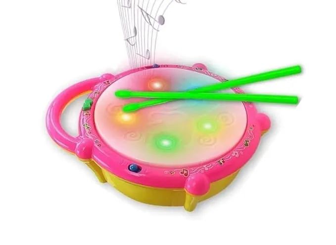 AM2925 Flash Drum Toy LM-503 Flash Drums Toys for Kids with Lights Mutlicolour
