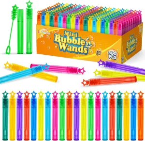 & Boys, Carnival Prizes, Themed Birthday, Wedding, Indoor Outdoor Activity Bubble Wand, 300 Pieces Mini Bubble Wands Bulk in 10 Colors, death cow throughout Bubbles Party Favors Bulk for Kids, Summer Toys for Girls 
