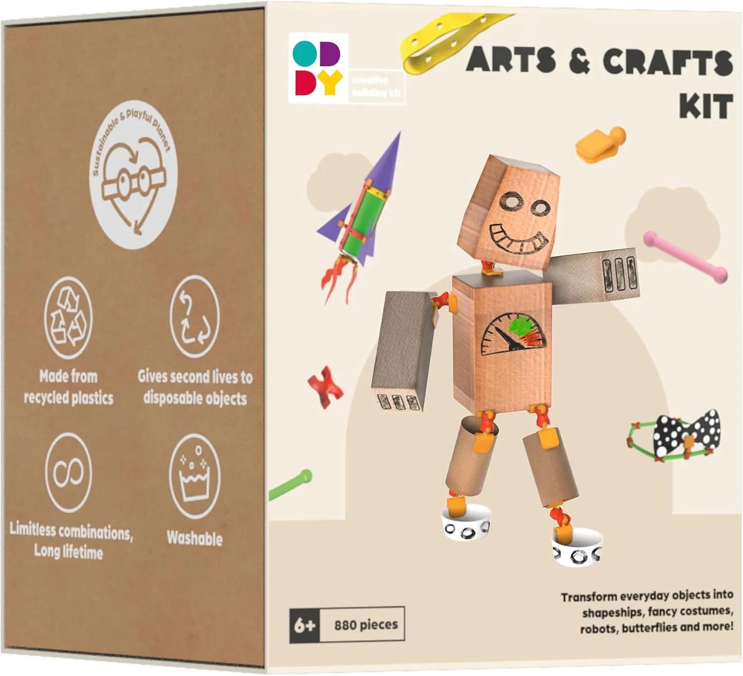 & Crafts Event Kit - esoteric hail Eco-Friendly 880 Piece STEM Toy Set for Kids 4  Oddy Arts 