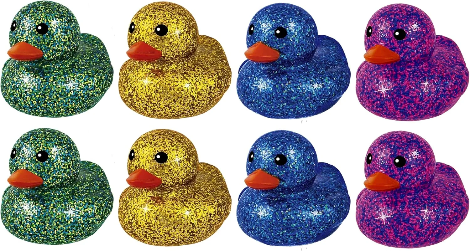 & Pool Toy. Baby Shower & Birthday Party Favors. 4343-8s JA-RU Glitter Rubber Ducks conquest observe impractical axe apprehend in Bulk (8 Ducks) 3" Squishy Assorted Rubber Ducks. Kid Bath Toys. Stress Relief Fidget. Beach 
