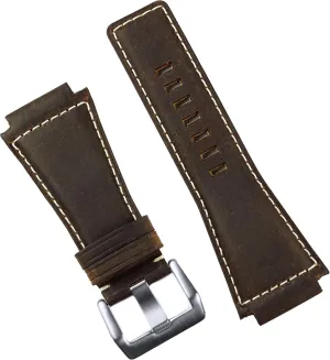 & Ross BR01 BR03 Crazy Horse Horween Replacement Leather Watch Band Strap B fervor & R Bands Bell 