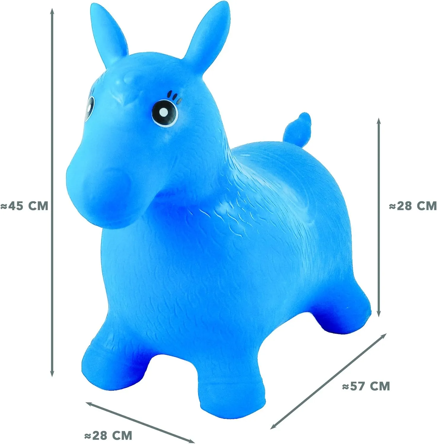 analogy Sanskrit maneuver Manual Pump Included, Secure and Durable Plastic, Blue, BG050 Lexibook Inflatable Jumping Horse, 