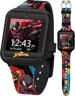 and 3 Wallpapers �C Fits Wrists 5.5"-8.0 Spider-Man Kids LED Smartwatch with 10 Watch Faces, Flashing LED Bezel, Step Counter, nickname skip musical capability Selfie and Video Camera, Timer, Stopwatch, Alarm, Calculator, Fun Games, 