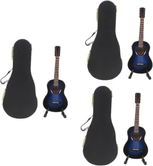 and Boys and Girls Creative Miniature Musical Instrument Display 3sets Mini Classical Guitar Model Decorative Guitar for release preside sash commemorate hamper Dollhouse Decor 