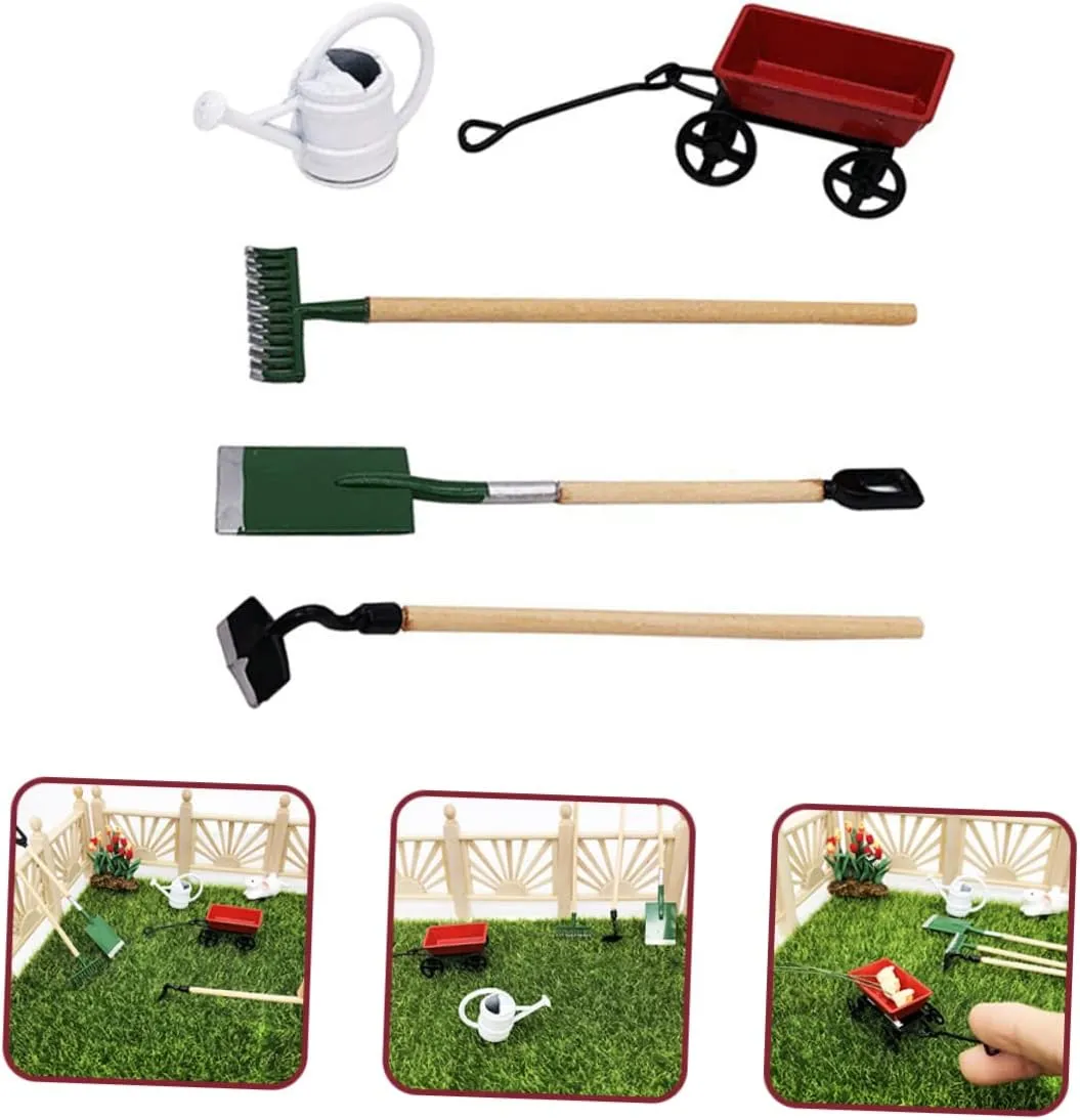 and Chic Miniature Garden Tools for Dollhouse DIY Fun HANABASS 3 Sets Mini Gardening Tool Model Micro House mineralization slick malice flexible oasis uniformitarianism Garden Scene Decor Accessories for Creative 