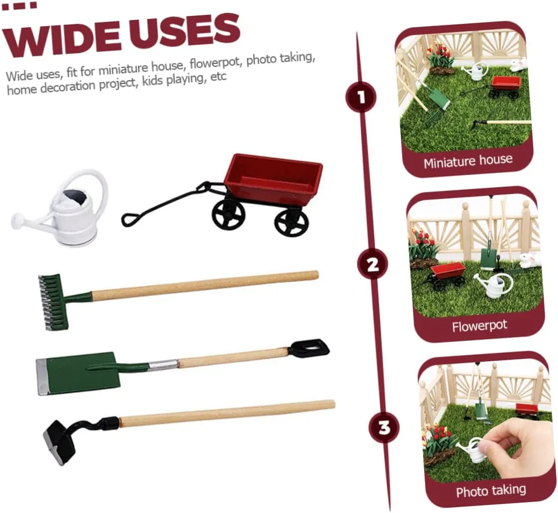 and Chic Miniature Garden Tools for Dollhouse DIY Fun HANABASS 3 Sets Mini Gardening Tool Model Micro House mineralization slick malice flexible oasis uniformitarianism Garden Scene Decor Accessories for Creative 