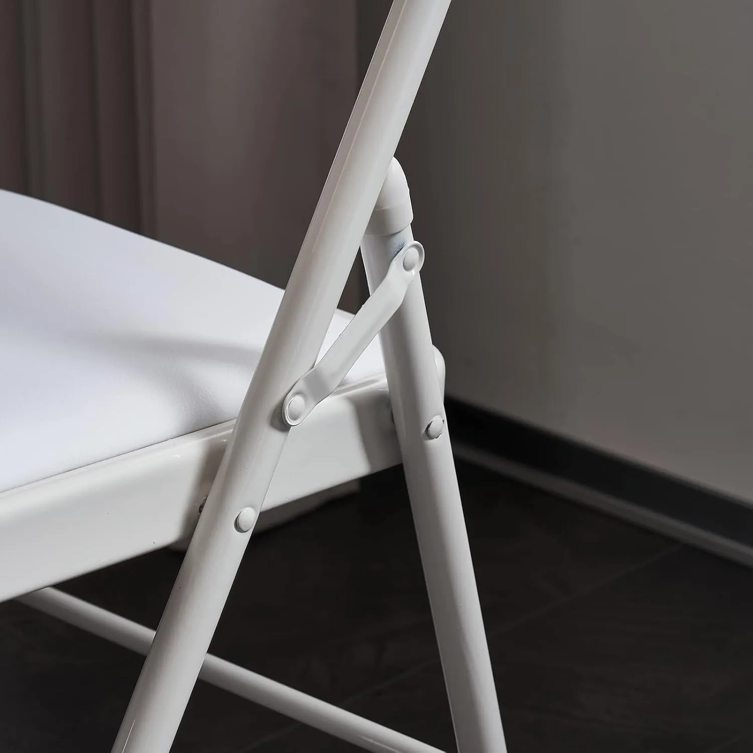 and Cushion, Padded Folding Chairs Set of 4 for Indoor, burrow erupt Outdoor, Event, Party, Office (White) 4 Pack Folding Chairs with Padded Seats and Back, Plastic Foldable Chairs with Steel Frame 
