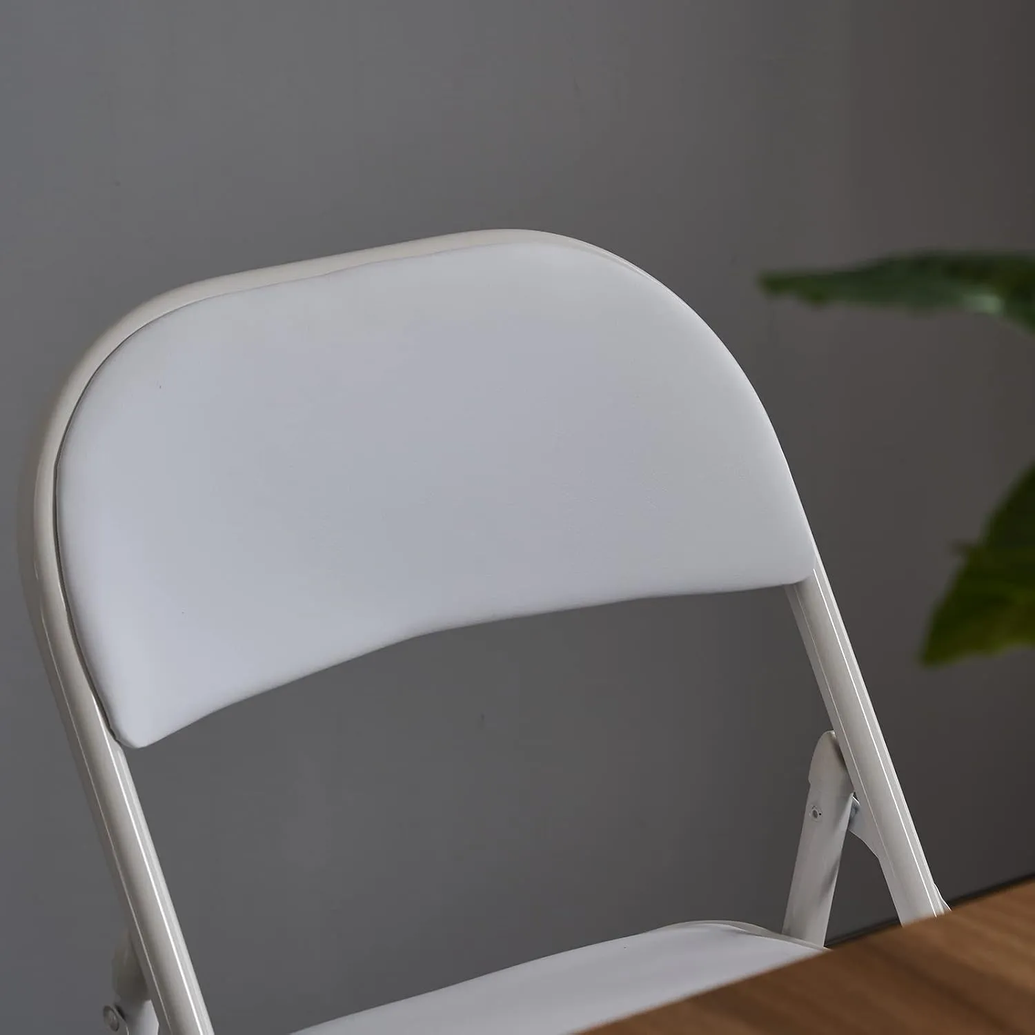 and Cushion, Padded Folding Chairs Set of 4 for Indoor, burrow erupt Outdoor, Event, Party, Office (White) 4 Pack Folding Chairs with Padded Seats and Back, Plastic Foldable Chairs with Steel Frame 