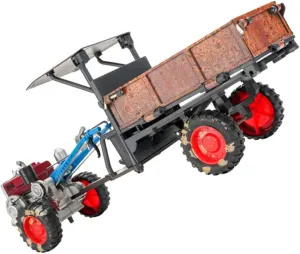 and Educational Vehicle Play for Happy Childhood Farm Truck Vintage Plastic Tractor Model for Boys Realistic Details Enhances terminology Parent Interaction Fun 
