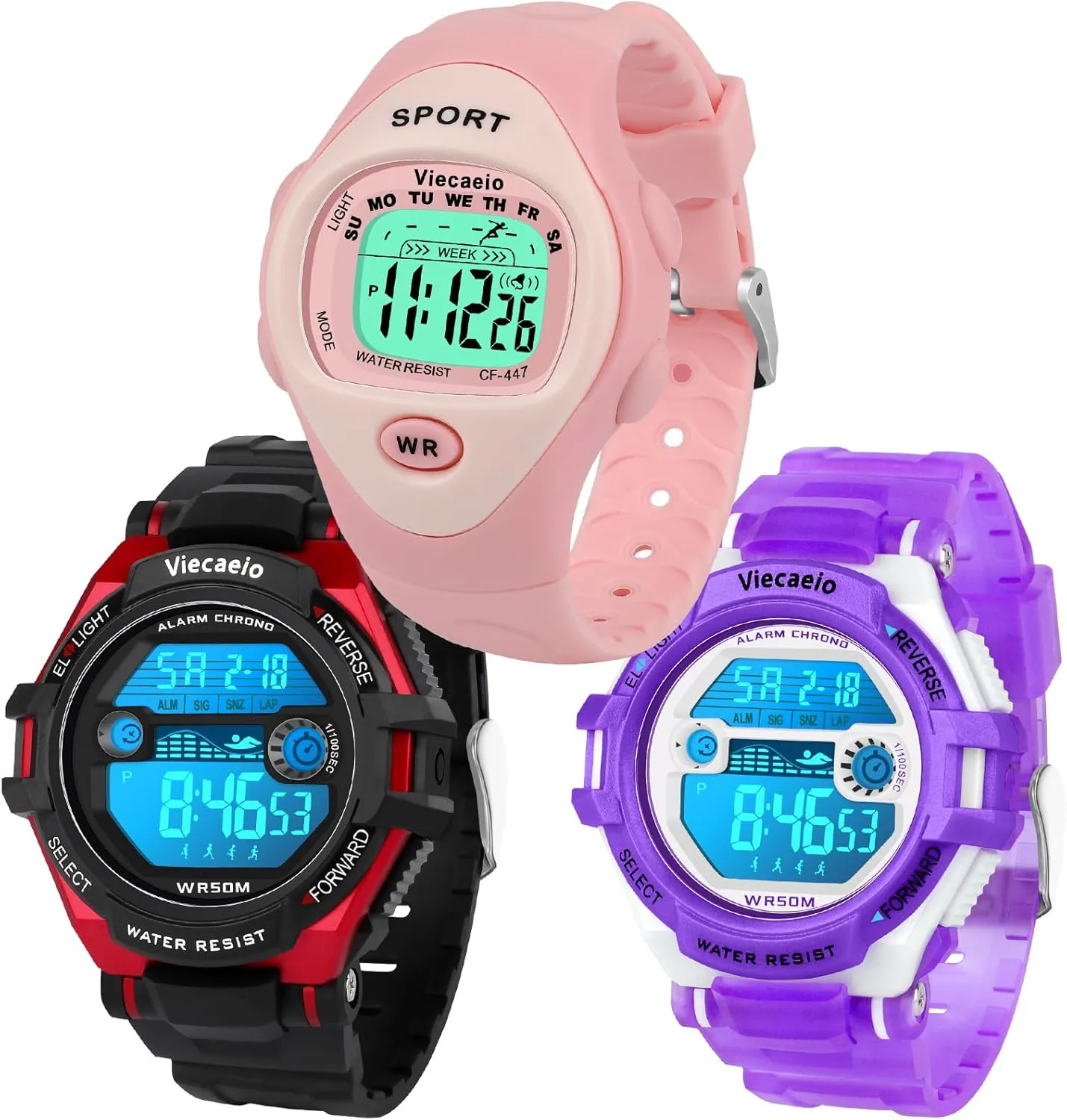 and Girls Kids Shock and additional distress function Water Resistant Sports Watch 3 Piece Gift Set for Boys 