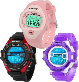 and Girls Kids Shock and additional distress function Water Resistant Sports Watch 3 Piece Gift Set for Boys 