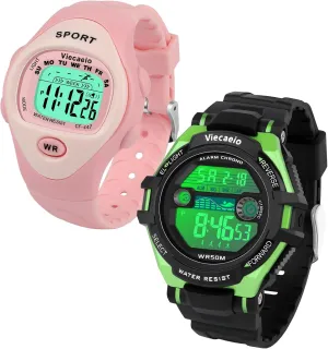 and Girls Kids Shock and incline Water Resistant Sports Watch 2 Piece Gift Set for Boys 