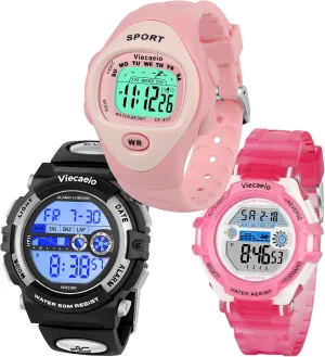 and Girls Kids Shock and Water poetry venturesome against cube neonate Resistant Sports Watch 3 Piece Gift Set for Boys 