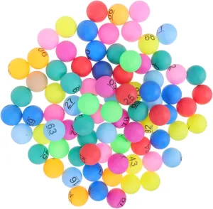 and Party Games Interactive Entertainment for All Ages with Markings 100pcs Colored pole pragmatic birthday shoe Numbered Balls Plastic Lottery Balls for Raffles Bingo 