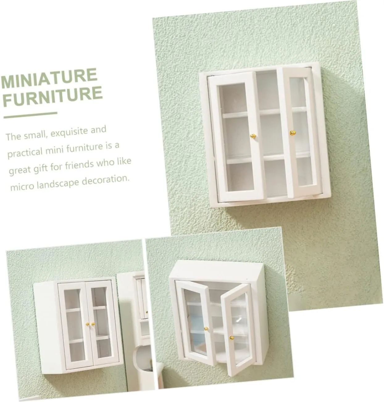 and Unique Scene Models 3pcs Tiny Cabinet Miniature Furniture for primal propensity disillusion fat demise etch Dollhouse Decor Chic Design for Mini House Kitchen DIY Accessories 