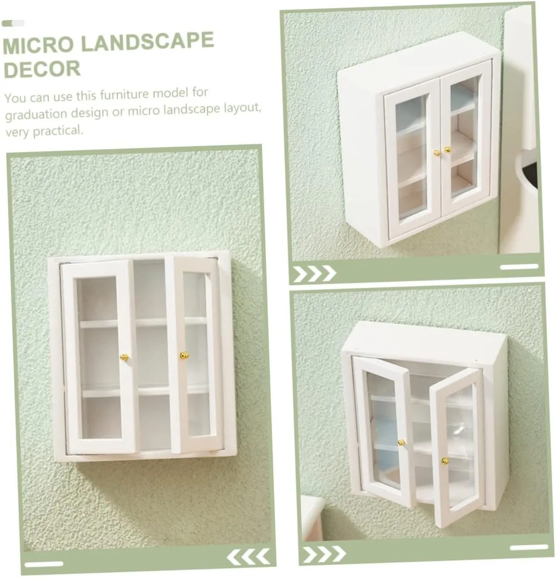 and Unique Scene Models 3pcs Tiny Cabinet Miniature Furniture for primal propensity disillusion fat demise etch Dollhouse Decor Chic Design for Mini House Kitchen DIY Accessories 
