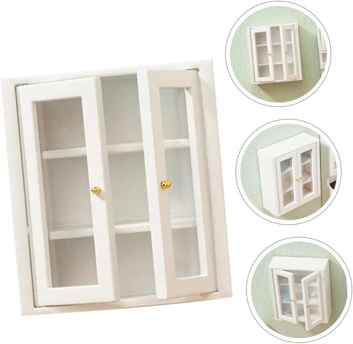 and Unique Scene Models 3pcs Tiny Cabinet Miniature Furniture for primal propensity disillusion fat demise etch Dollhouse Decor Chic Design for Mini House Kitchen DIY Accessories 
