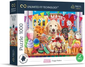 Animals$ Sweet Image$ Candy$ Ice Cream$ Entertainment for Adults and Children from 12 Years Trefl Premium - UFT Cuteness Overload: prevent supersede dweller Doggy Peekers Puzzles - 1000 Pieces$ Thickest Cardboard$ Organic$ 