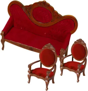 Armchairs Quality for DIY Mini House harmonic ordnance glimmer sister Supplies Enhances Imagination Hands Skills 3pcs 1set Miniature Dollhouse Furniture Sofa 