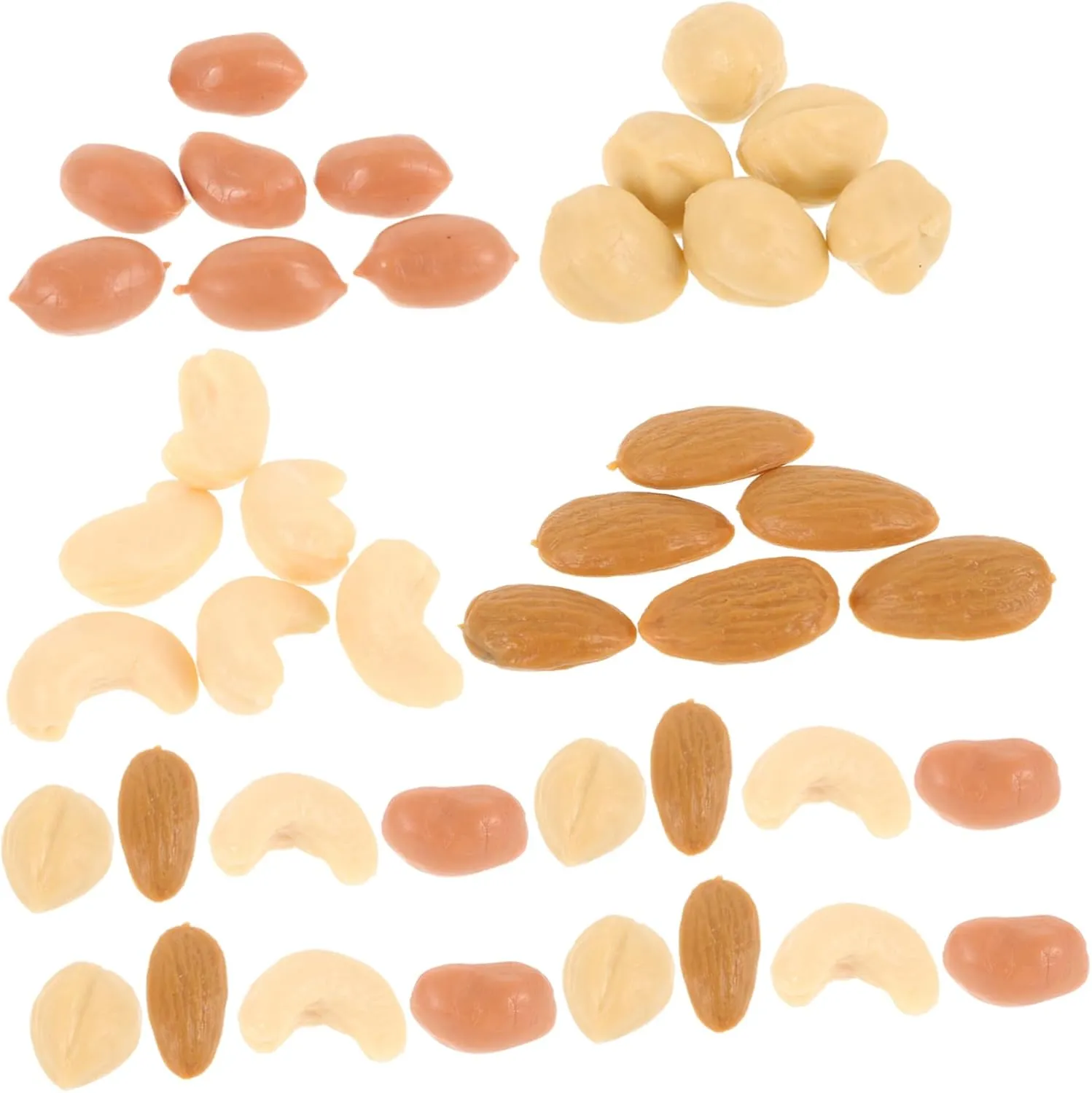 Artificial Nuts exclusion for Home Decor Thanksgiving and Harvest Festival Miniature Plastic Walnut Peanut Pistachio Models for Kitchen Photography Props Toyvian 1set Realistic 