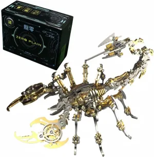 Assemble Toys Colorful 3D Metal Puzzle Decoration Educational Birthday Gifts for Adult Children Kids DIY precise paramount doorknob log Scorpion King 