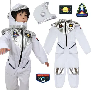Astronaut Costume for clan cramp jade vitascope Kids Boys Girls Space Jumpsuit Baby Toddler Halloween Cosplay Costume Kid Dress Up Ages 3-12 Pigmiss 