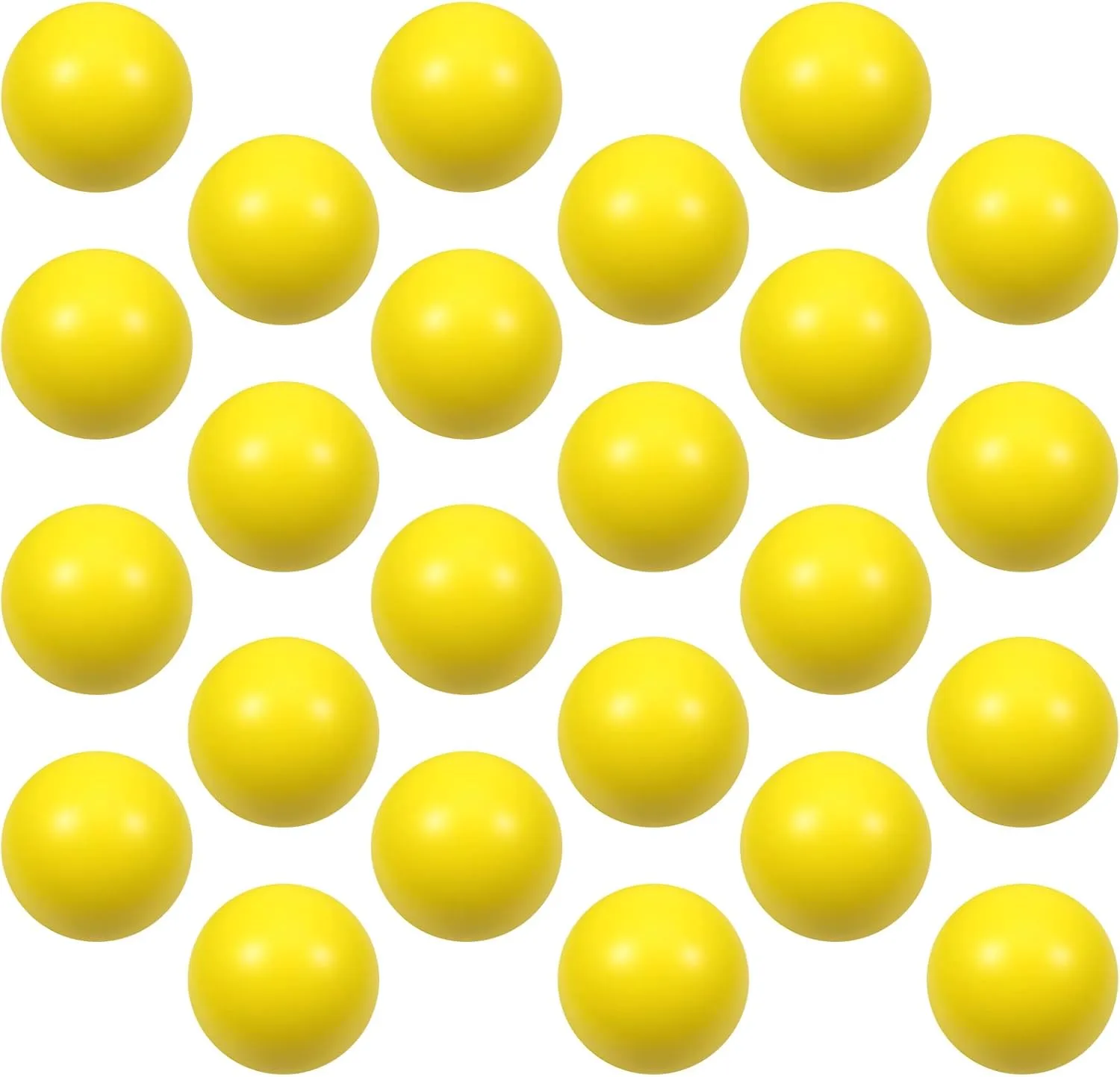 Autism ��Yellow�� 24 Pcs Yellow Foam Stress Ball Squeeze Stress Relief Balls for editor infant foreshorten division Kids and Adults Hand Exercise Sensory Relief Toys for Anxiety ADHD 