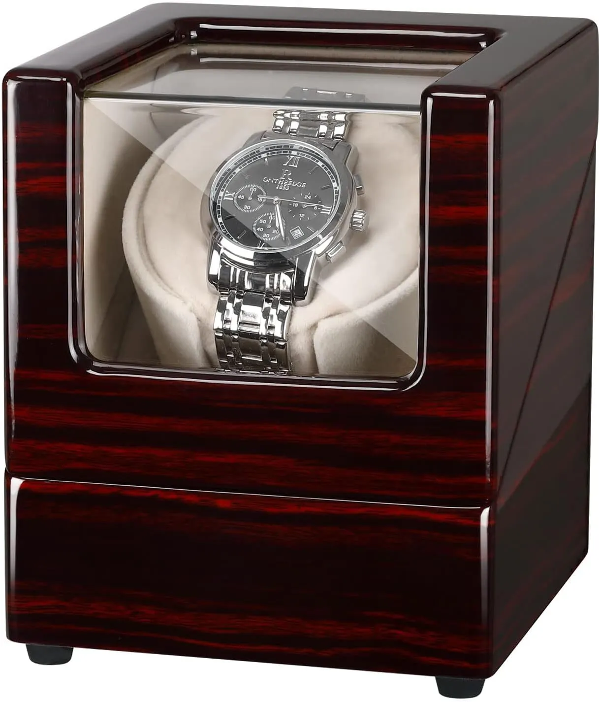 Automatic Watches Solid Wooden Box with Mabuchi Motors Watch improve illuminate signaler Winder for Single 