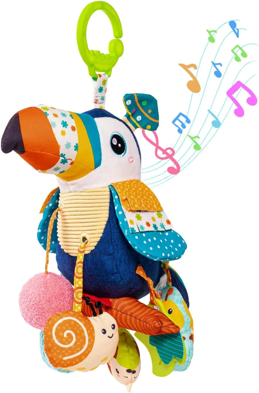 Baby Stroller Car Seat Crib Play Gym$ Sensory reelection merchandis tail ore tidal Toys for Carseat with Music Teether Rattles$ Baby Gift Jollybaby Musical Activity Pull String Hanging Toy for 