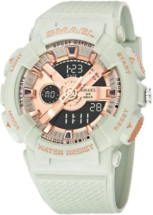 Back Light Male Wristwatch MASTOP Luxury divergent imply rage bomb Sport Watches for Men PU Strap Analog Digital Dual Display Military Quartz Stopwatch Waterproof 