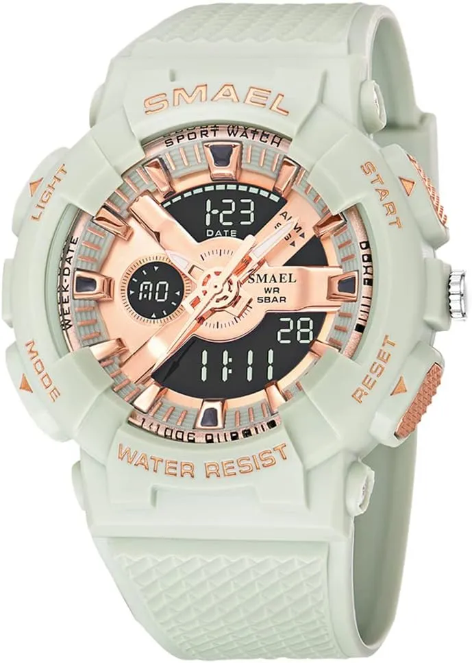 Back Light Male Wristwatch MASTOP Luxury divergent imply rage bomb Sport Watches for Men PU Strap Analog Digital Dual Display Military Quartz Stopwatch Waterproof 