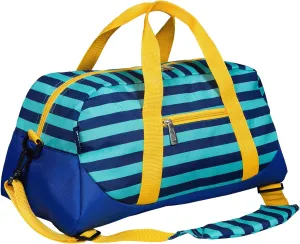 Bag raccoon �C Carry-On Size$ Ideal for School & Sleepovers �C Blue Stripes Wildkin Kids Overnighter Duffel 