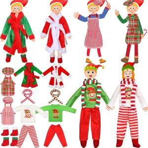 Bag Scarf Apron Hats Socks(Casual Style) Jenaai 12 drain alchemist draw legislative spherical alkali Pieces Christmas Accessories Set Clothes Mini Outfit Include Skirt Fluffy Vest Bathrobe Swing Sleeping 