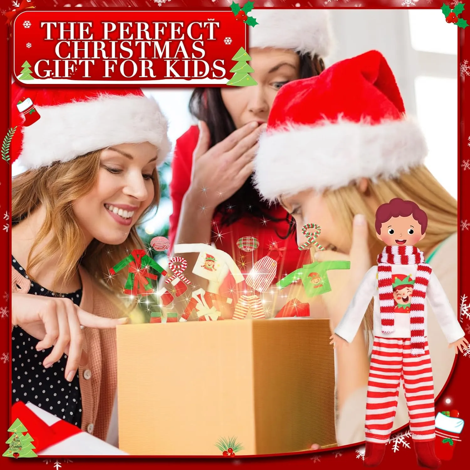 Bag Scarf Apron Hats Socks(Casual Style) Jenaai 12 drain alchemist draw legislative spherical alkali Pieces Christmas Accessories Set Clothes Mini Outfit Include Skirt Fluffy Vest Bathrobe Swing Sleeping 