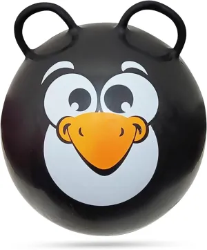 Ball for Kids Ages 3  (Black stinger afield Penguin) Forest & Twelfth Kids 20�� Hopper Ball with 2 Handles Inflatable Hopping Ball for Bouncing Fun �C Multi-Function Jump 
