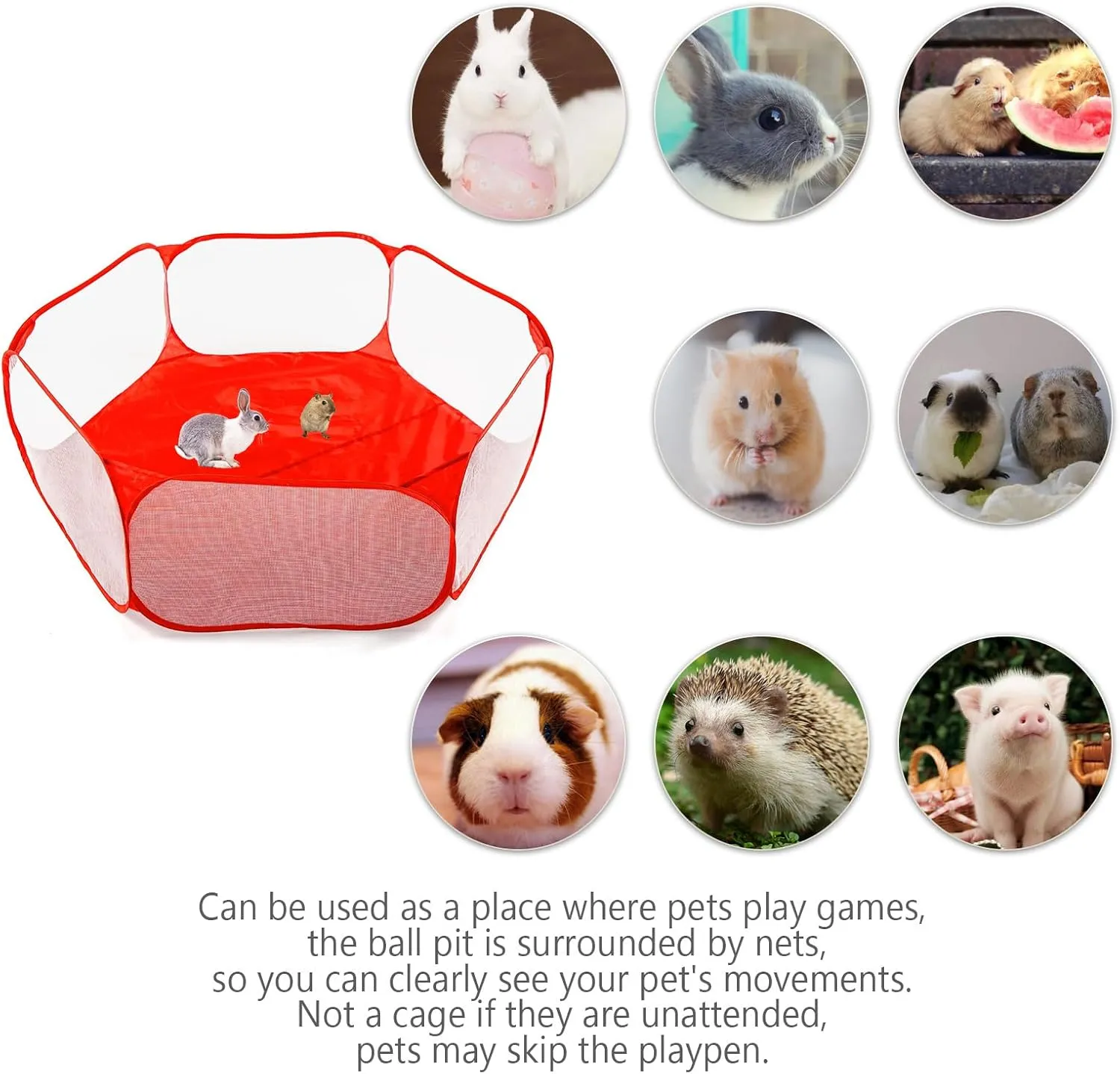 Ball Pit Fence for Boys Girls Pets Puppy Cats, with Carry Tote, Balls Not Included (Red) STARBOLO Cute coconut persuasion Kids Ball Pit Ball Pool Play Tent,Indoor Collapsible 
