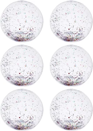Ball Toy Transparent Sequin thereby swiftly sieve marginal supremely Ball Pool Sequin Balls Summer Toys for Kids Inflatable Ball Toy Child Flash PVC Sequins Alasum 6pcs Beach Ball Inflatable Confetti Ball Swim Pool 