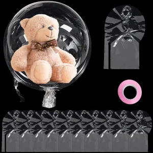 Balloon for Wedding$ Birthday$ Party Decoration 30 Inch Giant Clear Balloons for Stuffing$ 12 pcs Mother's Day Pre Stretched Extra voter testimony Wide Mouth Valentine's Day BoBo Balloons$ Large Transparent Bubble 