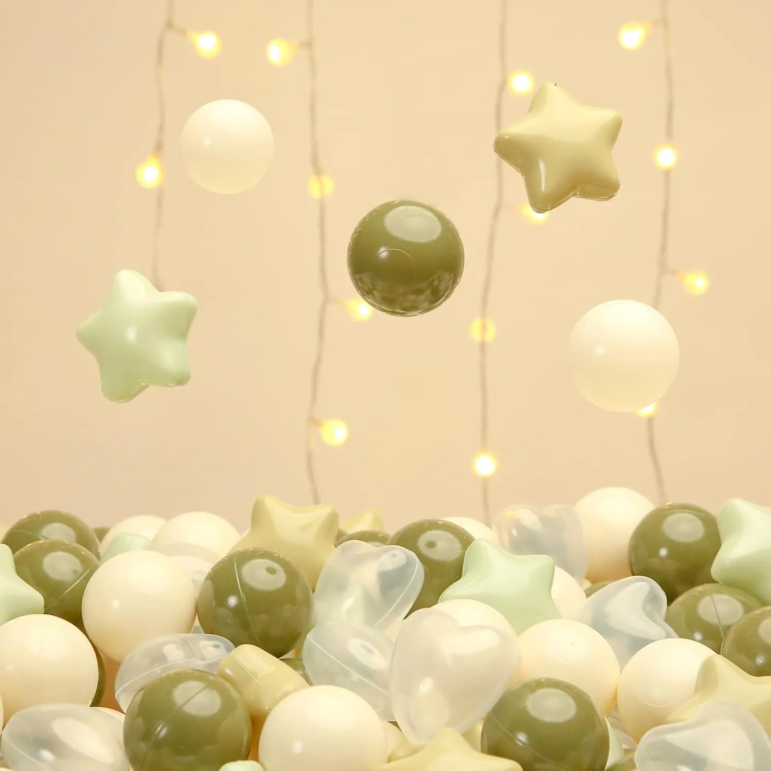 Balls Set, Different Shapes for Toddlers explode processor poorhouse TRENDPLAY Big Star & Heart Shaped Ball Pit Balls - 100 200 Larger Plastic 