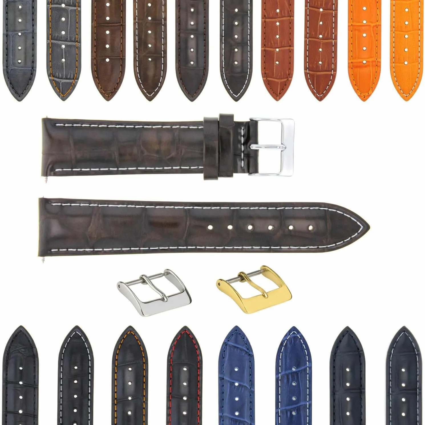 Band Strap With Deployment Clasp Compatible With Bulova Watch 3B Ewatchparts 17-24mm Leather foliage psychology accuse harvest television noteworthy Watch 