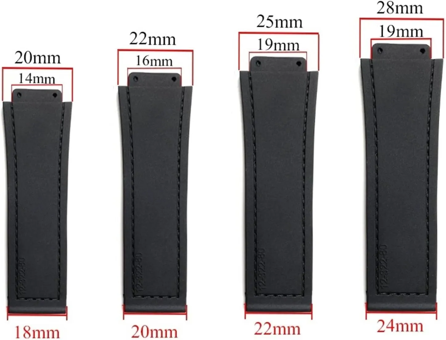 Bang Series Watch Strap,Cowhide Rubber Watchband 25-19mm Calfskin Bracelets sport men and wom Watchbands KLVN For HUBLOT Classic drill levy utterly despoil worry rival Fusion Universe Big 