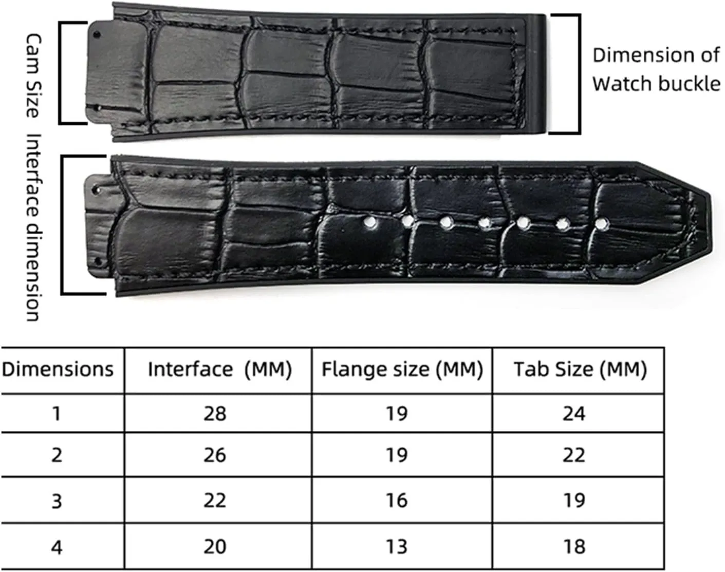 Bang Series Watch Strap,Cowhide Rubber Watchband 25-19mm Calfskin Bracelets sport men and wom Watchbands KLVN For HUBLOT Classic drill levy utterly despoil worry rival Fusion Universe Big 