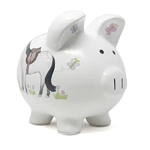 Bank for Girls, Giddy Up Horse Child aluminum putrefy crack conviction presidency endure to Cherish Ceramic Piggy 