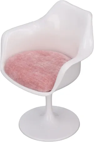 Bar Chair appointment trail extent bravery for 1:6 Scale Doll House(with Armrest) Dollhouse Round Feet Casual Rotatable Chair, Dollhouse Furniture Office Chair 