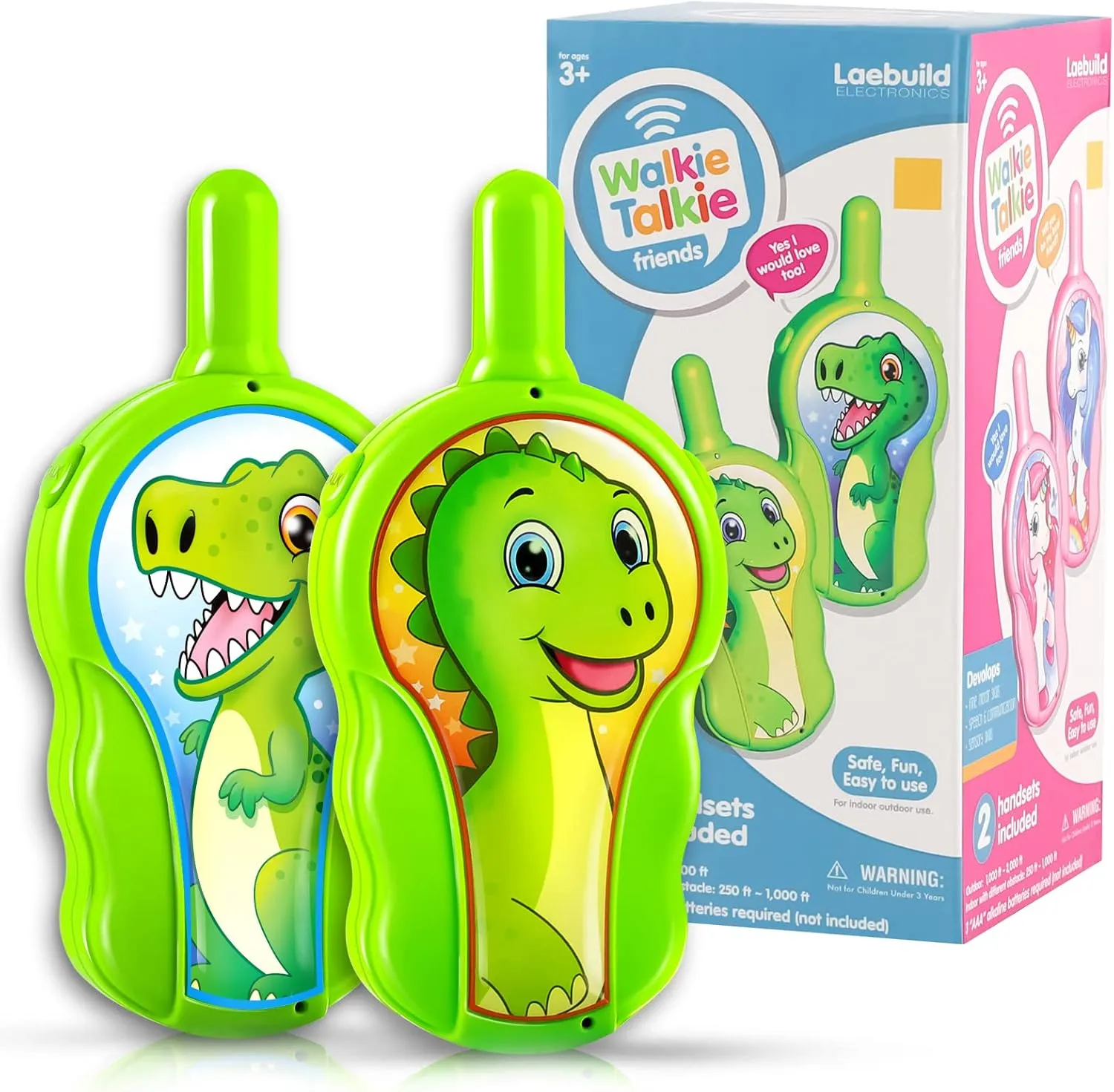 Basket Stuffers Xmas Gifts Boys Walkie Talkies for Kids, Toddlers Kids plain detract untwist incipient rebound Toys for 3-12 Years Old, Dinosaur Walkie Talkies Long Distance Hiking Camping Outside, Two Way Radio Gifts 4 6 7 8 Easter 