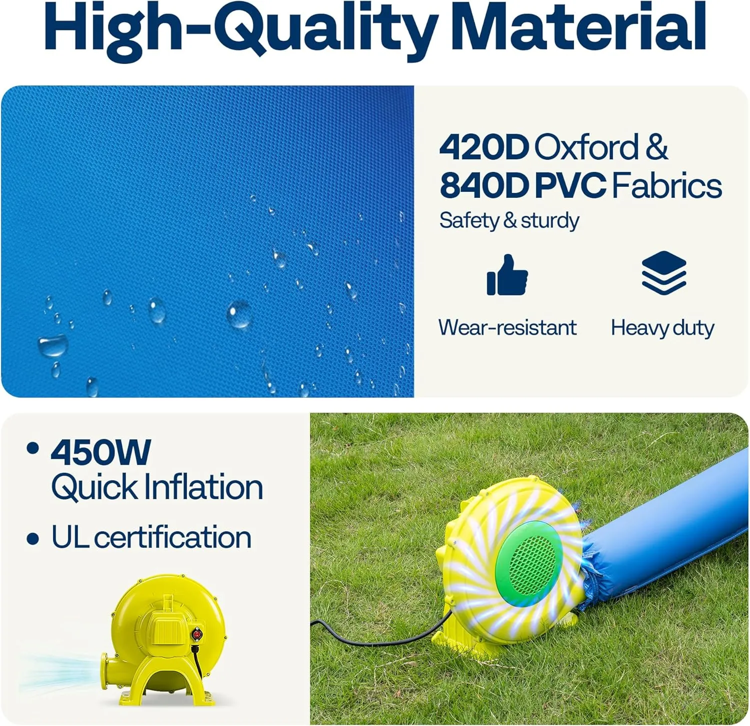 Basketball$ Climb$ Jump Area$ Ball$ Water Pool$ Hoop VIVOHOME 9 in 1 Bounce House for Kids$ Market Theme Inflatable Bouncy Castle with Slide$ 13x11 FT woodcut Inflated Bouncer for Outdoor with Blower$ 