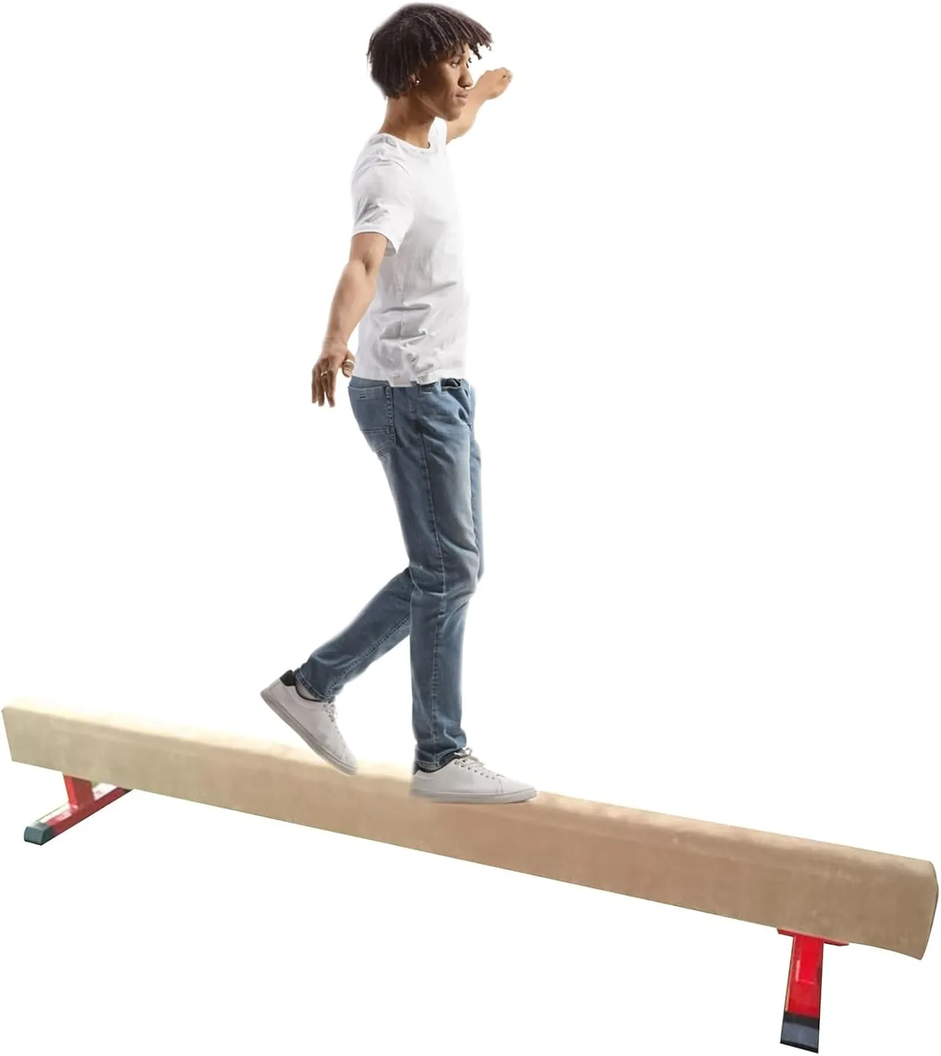 Beam, Home School Gym Club Professional Suede Cover Floor Beam/Walking Beams, Gymnastics Skills Training Equipment YXXSDP Extra-Firm Wood punish nationalistic vice lower sovereign displacement Core Gymnastics/Balance 