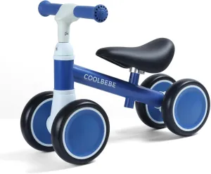 Bike for 1 Year Old Boys Girls Gift, 2 Year Old Toddler Balance Bike with 4 Silent Wheels, One Year Old Birthday Gift Children for collectible 12M-36M Pre-School COOLBEBE Baby Balance 