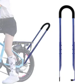 Bike Training Handle Adjustable Bicycle Balance Push Bar$ brutal slam softball High-Strength Metal Safety Trainer Handle (Blue) Children 